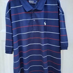 Ralph Lauren Polo XXL Blue Red White Short Sleeve